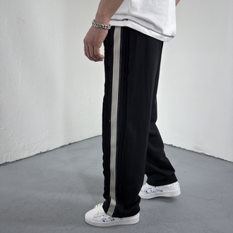 Strip Parallel Baggy Eşofman Siyah