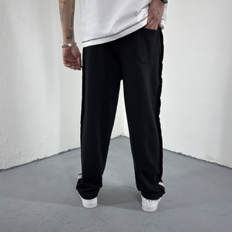 Strip Parallel Baggy Eşofman Siyah