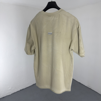Yıkamalı Yarım Fermuarlı T-Shirt krem