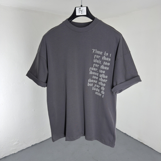 Time is too slow OverSize Tee gri