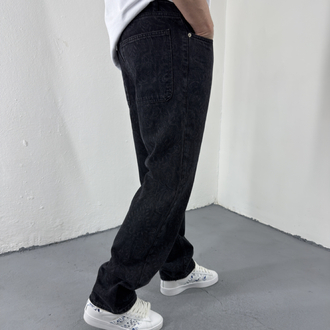 Laser Effect Baggy Denim 