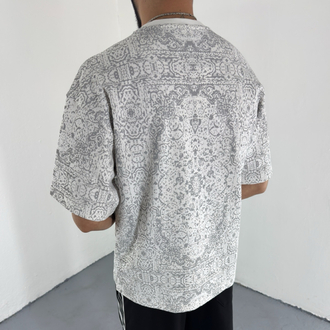 Ethnic Pattern T-Shirt beyaz