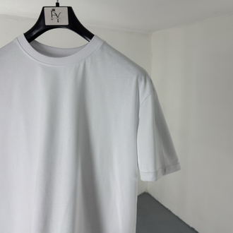 Boxy Fit Basic T-Shirt beyaz