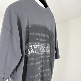 OverSize Sırt Baskılı ve Patch'li Tshirt