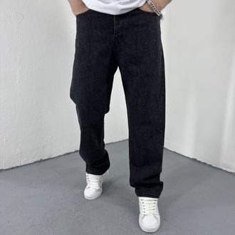 Laser Effect Baggy Denim 
