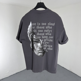 Time is too slow OverSize Tee gri
