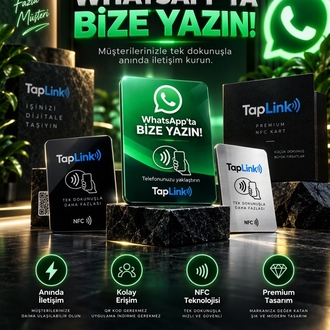 TapLink WhatsApp Kartı. Tıkla Yaz Özelliği