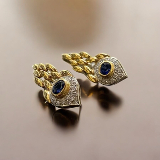 Royal Sapphire Eye Küpe