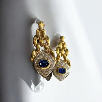 Royal Sapphire Eye Küpe