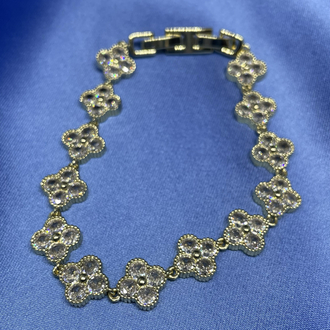 Premium İthal Gold Yonca Bileklik