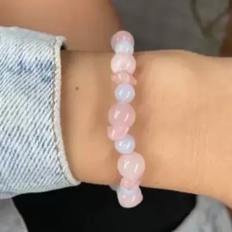 Pembe Kuvars Bileklik