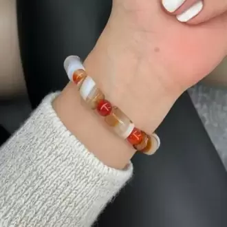 Akik Doğal Taş Kapsül Bileklik