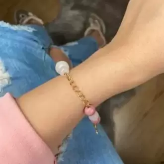Pembe Kuvars & Rodonit Bileklik