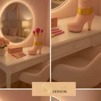 Golden Heel – Feminen Ayakkabı Vazo/Fırçalık 