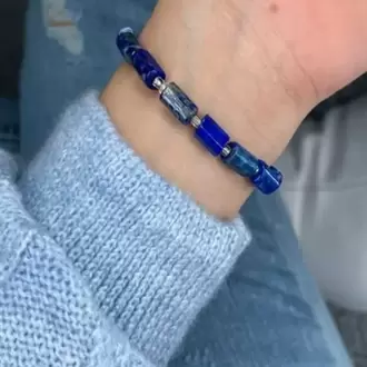 Lapis Lazuli Doğal Taş Kapsül Bileklik