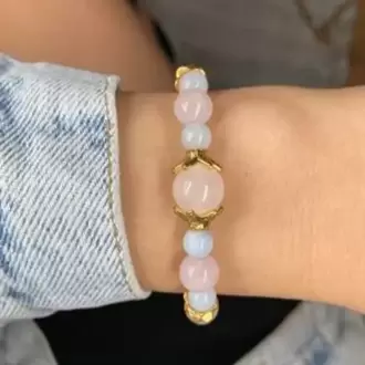 Pembe Kuvars Bileklik