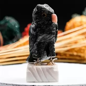 Serpentin Doğal Taş Baykuş Figürü