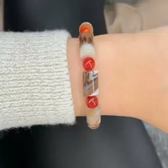 Akik Doğal Taş Kapsül Bileklik