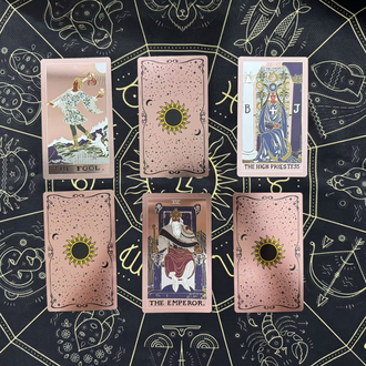 Gold foil rose tarot