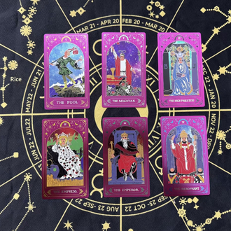 Gold foil purple tarot
