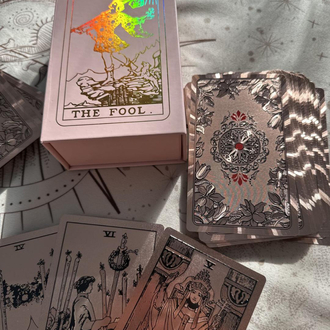 Gold Foil pembe yaldızlı tarot