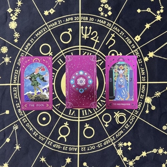 Gold foil purple tarot