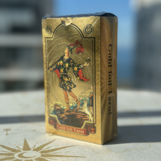 Gold foil tarot destesi (plastik kutu)
