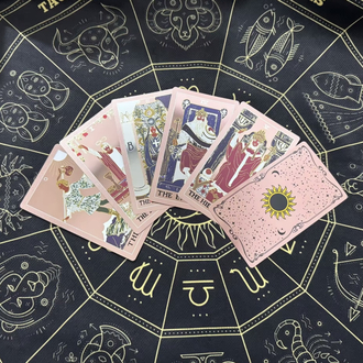 Gold foil rose tarot
