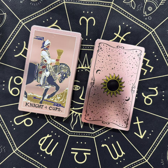 Gold foil rose tarot
