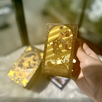 Gold foil siyah-gold tarot