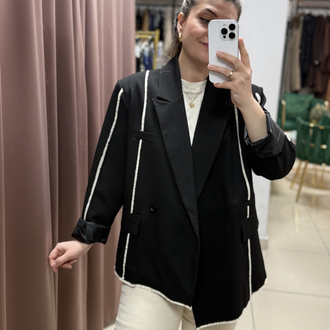 Asimetrik kesim blazer