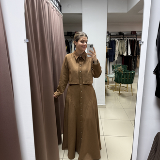 Nubuk elbise