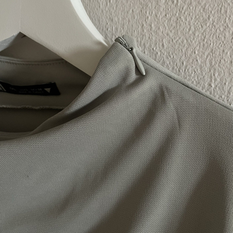 Zara Su Yeşili Tek Kol Büzgü Detaylı Bluz