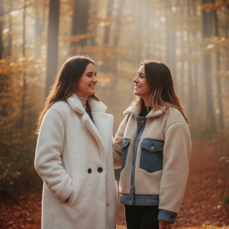 Kot Denim Detaylı Pelüş Kısa Ceket