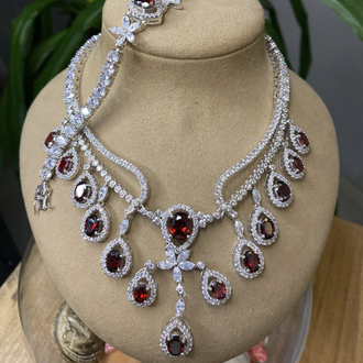 YAKUT RENGİ ABİYE SET