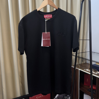 Gucci Nakış İşlemeli Siyah T-shirt