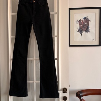  ZARA SİYAH İSPANYOL PAÇA JEAN