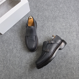 yeni gri çift toka - hakiki deri loafer