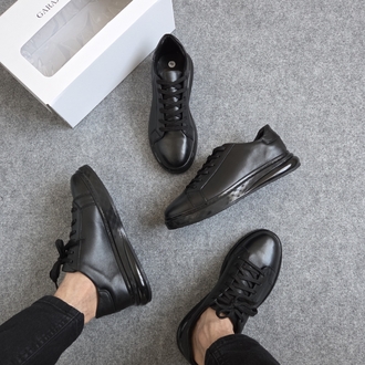 siyah air - hakiki deri - Air taban comfort sneakers