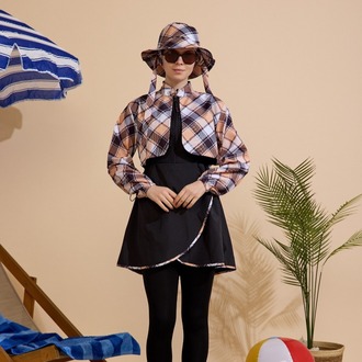 Kadın Tesettür Mayo 5'li Set Yarım Kapama Fermuarlı. 1.599,00 TL