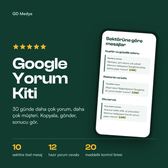Google Yorum Kiti: Esnaf İçin Hazır Yorum Toplama Paketi (PDF)