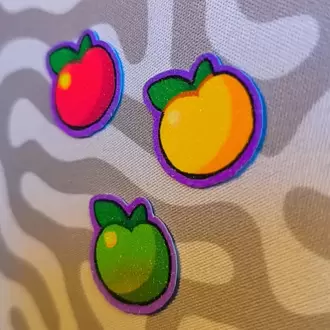 Peak: Renkli Elmalar - 3'lü Mini Simli Sticker Seti