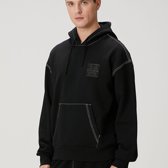 Givench Siyah Logo Detaylı Hoodie Eşofman Takımı
