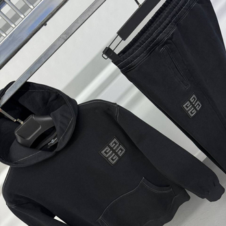 Givench Siyah Logo Detaylı Hoodie Eşofman Takımı