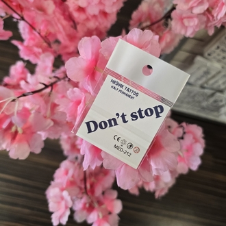 dont stop yazi desen  sonradan kararan gecici dovme