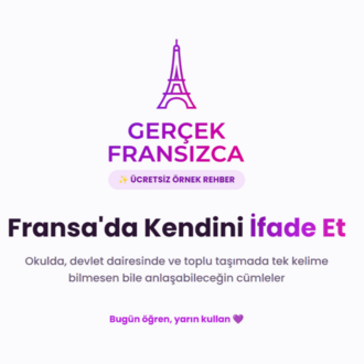 Fransa'da Kendini İfade Et — Ücretsiz Örnek Rehber