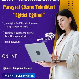 Zihin Haritalarıyla Paragraf Çözme Teknikleri Eğitici Eğitimi | Kayıt Ders Paketi
