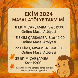 3 Aylık online Masal Atölyesi Üyeliği