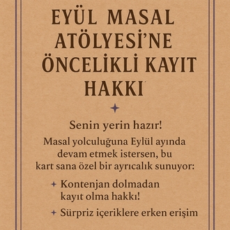 Eylül Ayı online Masal Atölyesi Ön Kayıt