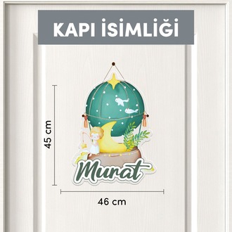 Kişiye Özel Düşler Balonu Temalı 17 Parça Yenidoğan Seti - Kapı Süsü, Masa Süsü, Magnet